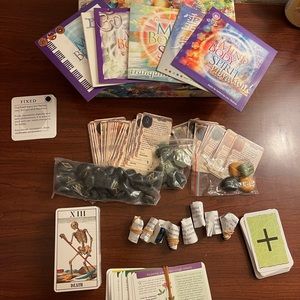 🔴SOLD🔴Enhancing Your Mind Body Spirit ~ Tarot Cards, StonesCrystal Set VINTAGE